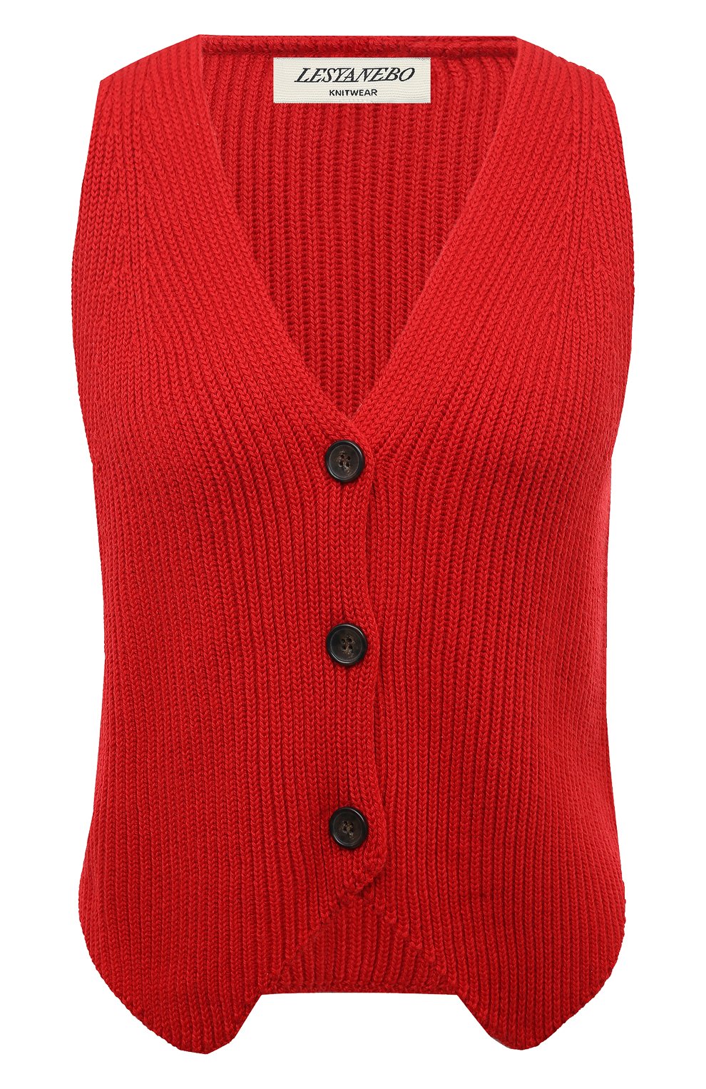 Жилет LESYANEBO красного цвета по цене 9400 руб., арт. FW22/KNIT008, фото 1 Жилет LESYANEBO, арт. FW22/KNIT008, фото 1