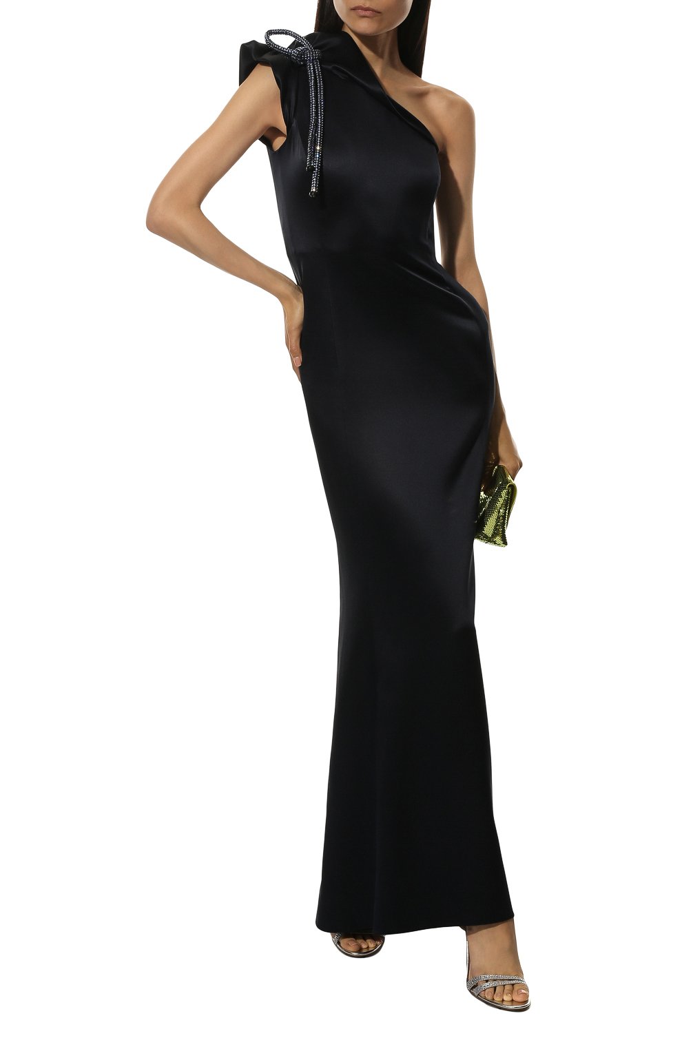 Шелковое платье GIORGIO ARMANI темно-синего цвета по цене 755000 руб., арт. 9WHVR018/T01AL, фото 2 Шелковое платье GIORGIO ARMANI, арт. 9WHVR018/T01AL, фото 2