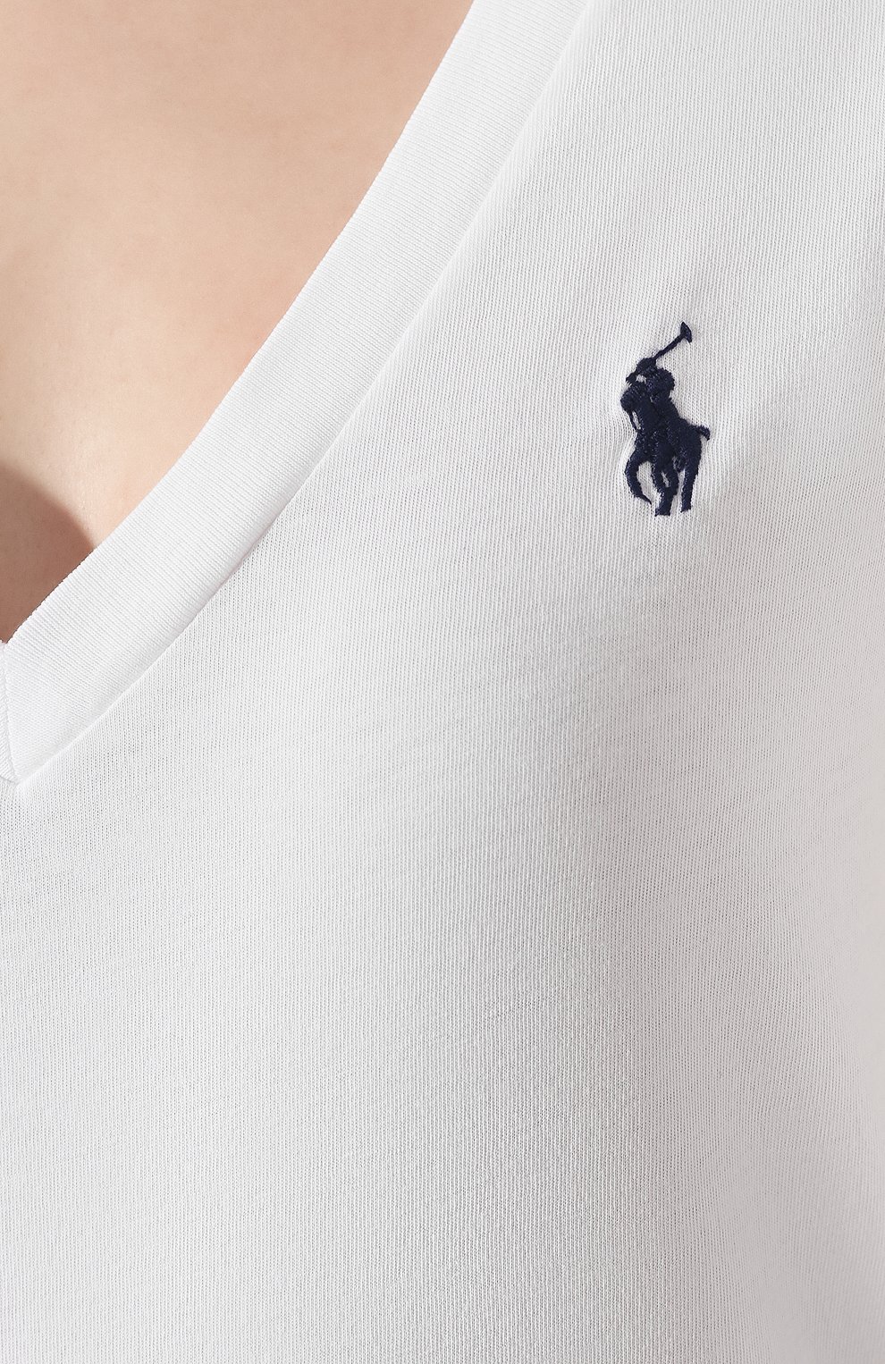 Хлопковая футболка POLO RALPH LAUREN белого цвета по цене 7885 руб., арт. 211810419, фото 5 Хлопковая футболка POLO RALPH LAUREN, арт. 211810419, фото 5