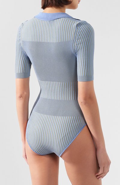 Боди JACQUEMUS голубого цвета по цене 23200 руб., арт. 201KN33/51341, фото 4 Боди JACQUEMUS, арт. 201KN33/51341, фото 4