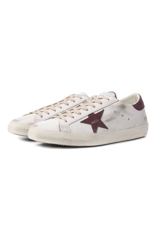 Кожаные кеды Super-Star Golden Goose Deluxe Brand GMF00101.F008114 Белый GMF00101.F008114