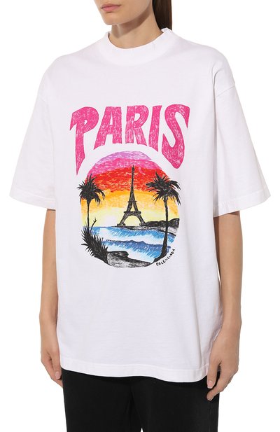 Хлопковая футболка BALENCIAGA, арт. 764235/TNVR2, фото 3