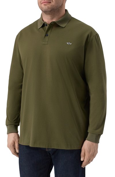 Хлопковое поло PAUL&SHARK темно-зеленого цвета по цене 25600 руб., арт. 99311003_001, фото 3 Хлопковое поло PAUL&SHARK, арт. 99311003_001, фото 3