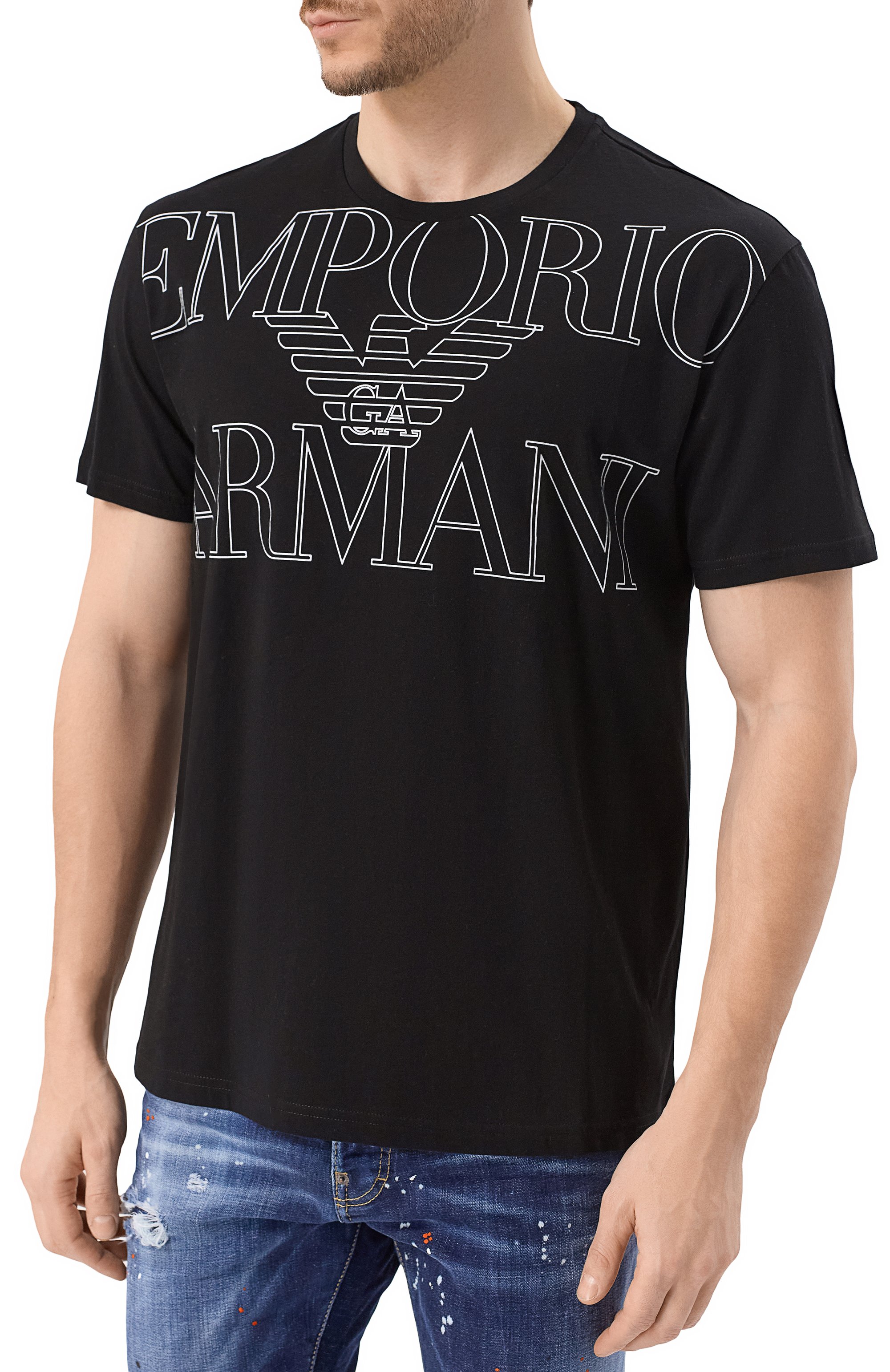 Хлопковая футболка EMPORIO ARMANI, арт. EM000574/AF12326, фото 3