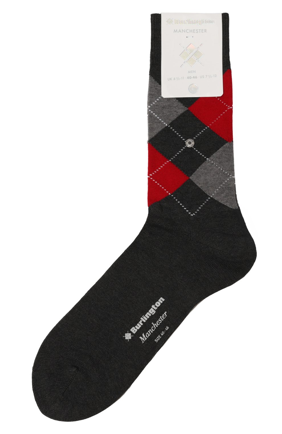 Хлопковые носки BURLINGTON серого цвета по цене 2610 руб., арт. 21088, фото 1 Хлопковые носки BURLINGTON, арт. 21088, фото 1