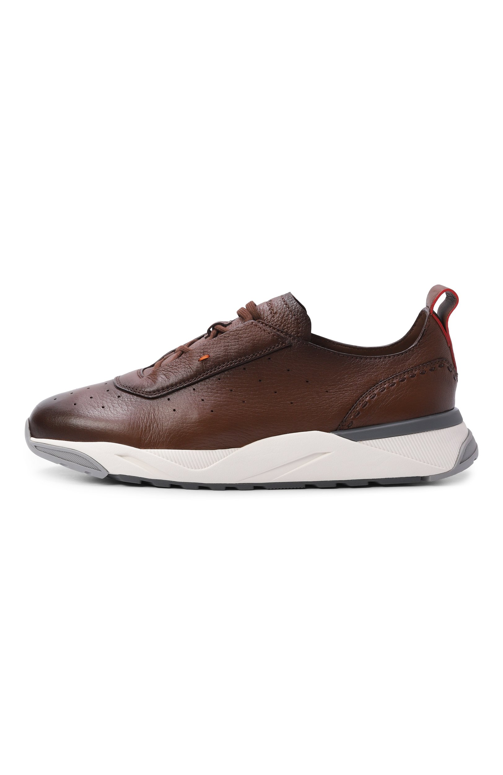 Кожаные кроссовки innova SANTONI темно-коричневого цвета по цене 99500 руб., арт. MBIG22073BGRTEVU, фото 3 Кожаные кроссовки innova SANTONI, арт. MBIG22073BGRTEVU, фото 3