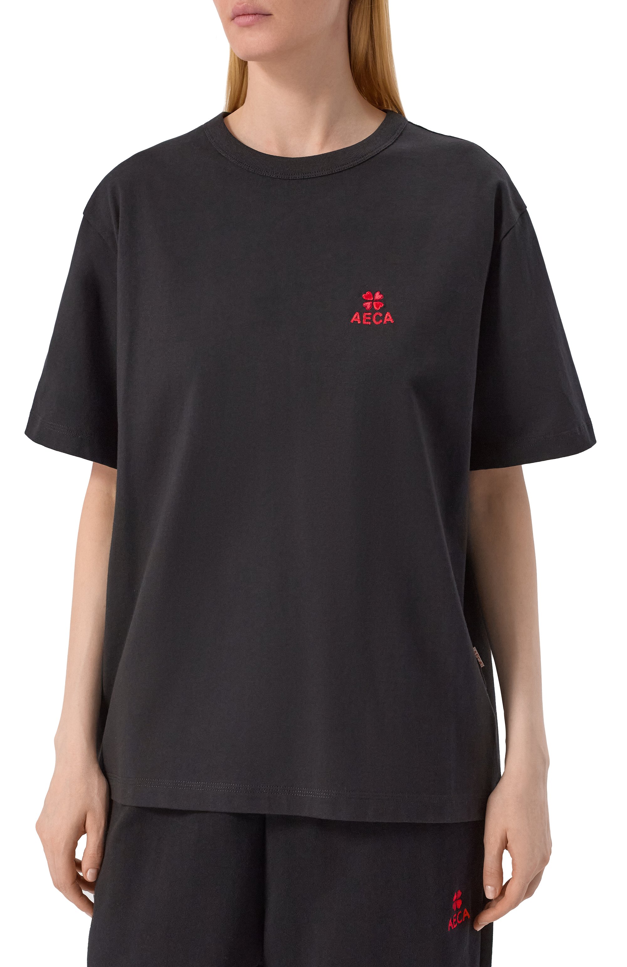 Хлопковая футболка AECA WHITE, арт. AWCMSSBDTTSST010C0.BLACK (S), фото 3