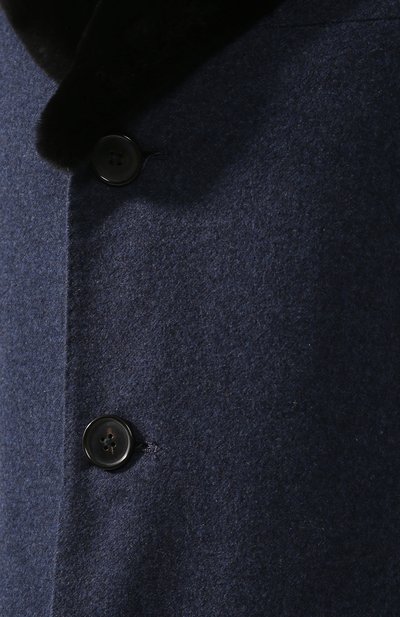 Кашемировое пальто с меховой отделкой воротника CORNELIANI, арт. 821403-8812638/00I1, фото 5