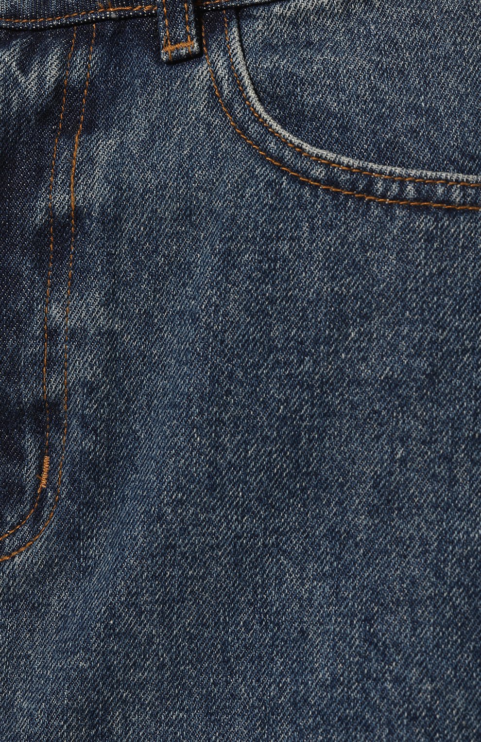 Джинсовая юбка SELF-PORTRAIT тёмно-голубого цвета по цене 27500 руб., арт. RS23-803SK, фото 5 Джинсовая юбка SELF-PORTRAIT, арт. RS23-803SK, фото 5