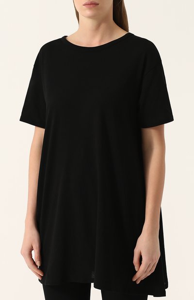 Однотонная хлопковая футболка свободного кроя YOHJI YAMAMOTO, арт. FE-T54-005, фото 3