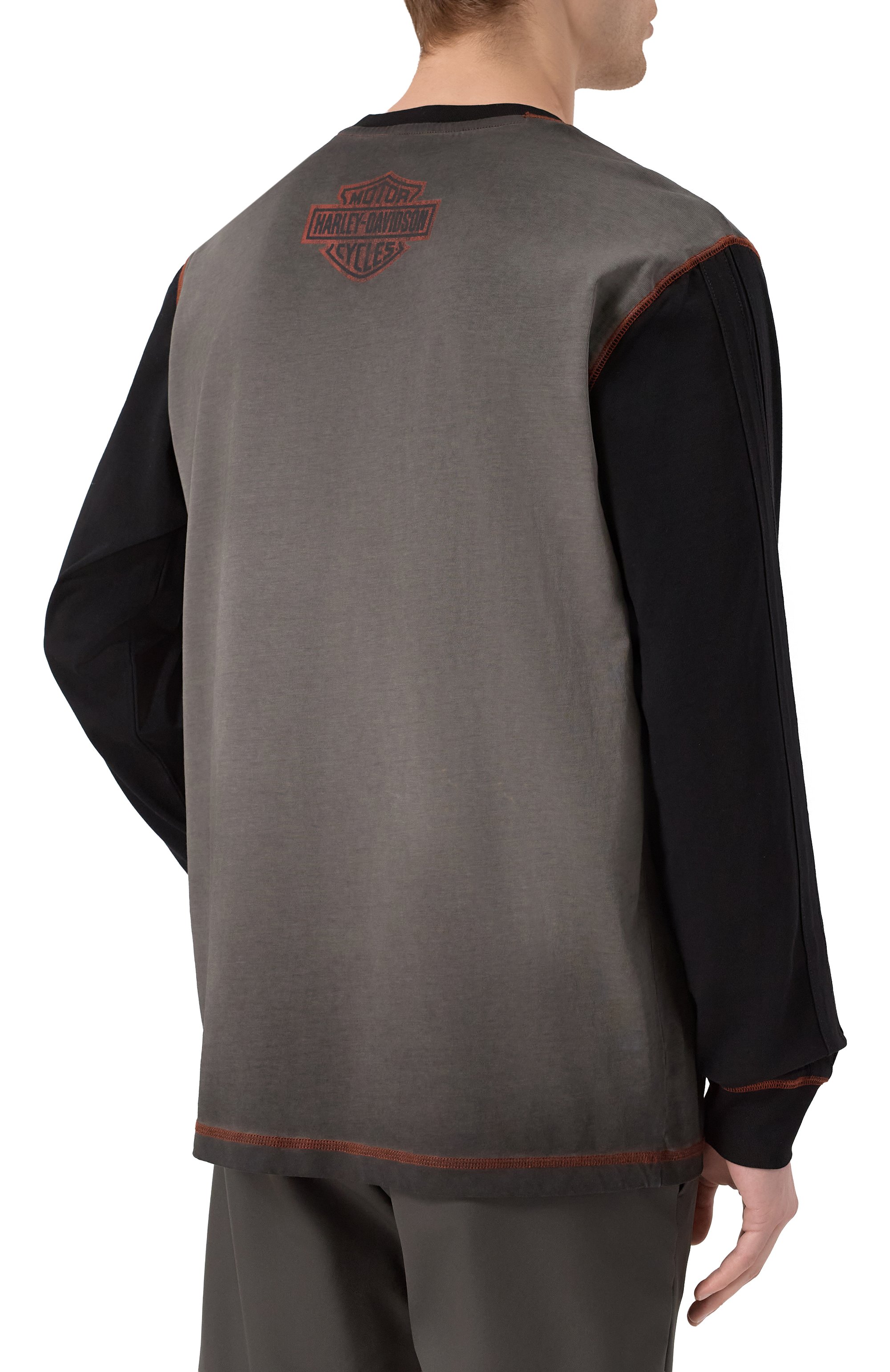 Хлопковый лонгслив HARLEY-DAVIDSON, арт. 99181-24VM, фото 4