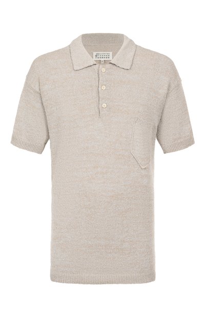 Мужское поло из хлопка и шерсти MAISON MARGIELA, арт. S50GL0062/M13152