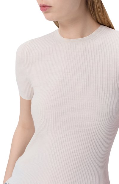 Шерстяной топ PETAR PETROV кремового цвета по цене 39950 руб., арт. S26K31, фото 5 Шерстяной топ PETAR PETROV, арт. S26K31, фото 5