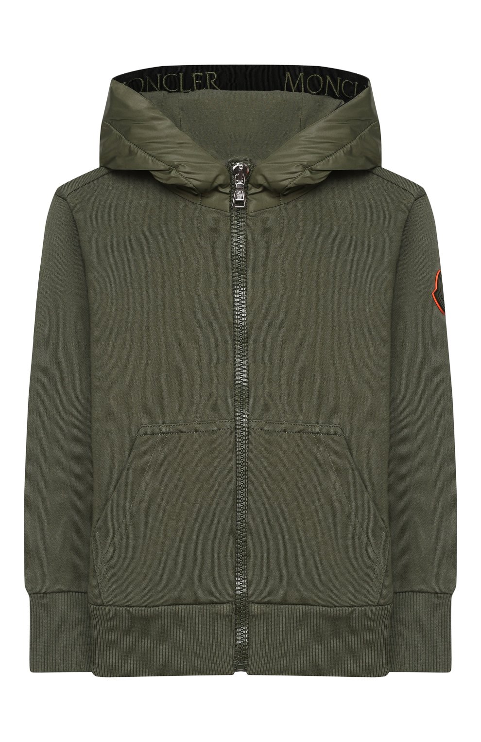 Хлопковая толстовка MONCLER хаки цвета по цене 33350 руб., арт. F1-954-8G711-20-809AG/4-6A, фото 1 Хлопковая толстовка MONCLER, арт. F1-954-8G711-20-809AG/4-6A, фото 1