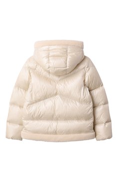 Детская пуховик WOOLRICH кремового цвета, арт. CFWKOU0478FRUT3085 | Фото 2 (Драгоценные камни: Проставлено; Рукава: Длинные; Ма�териал сплава: Проставлено; Материал утеплителя: Пух и перо; Кросс-КТ: Зима; Девочки Кросс-КТ: Пуховик-верхняя одежда; Материал внешний: Синтетический материал; Ростовка одежда: 6 лет | 116 см, 16 лет | 164 см, 10 - 11 лет | 140 - 146см, 12 лет | 152 см, 8 лет | 128 см)