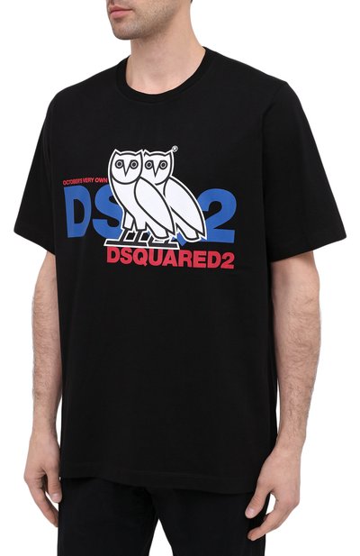 Хлопковая футболка d2 x ovo DSQUARED2, арт. S74GD0765/S23009, фото 3