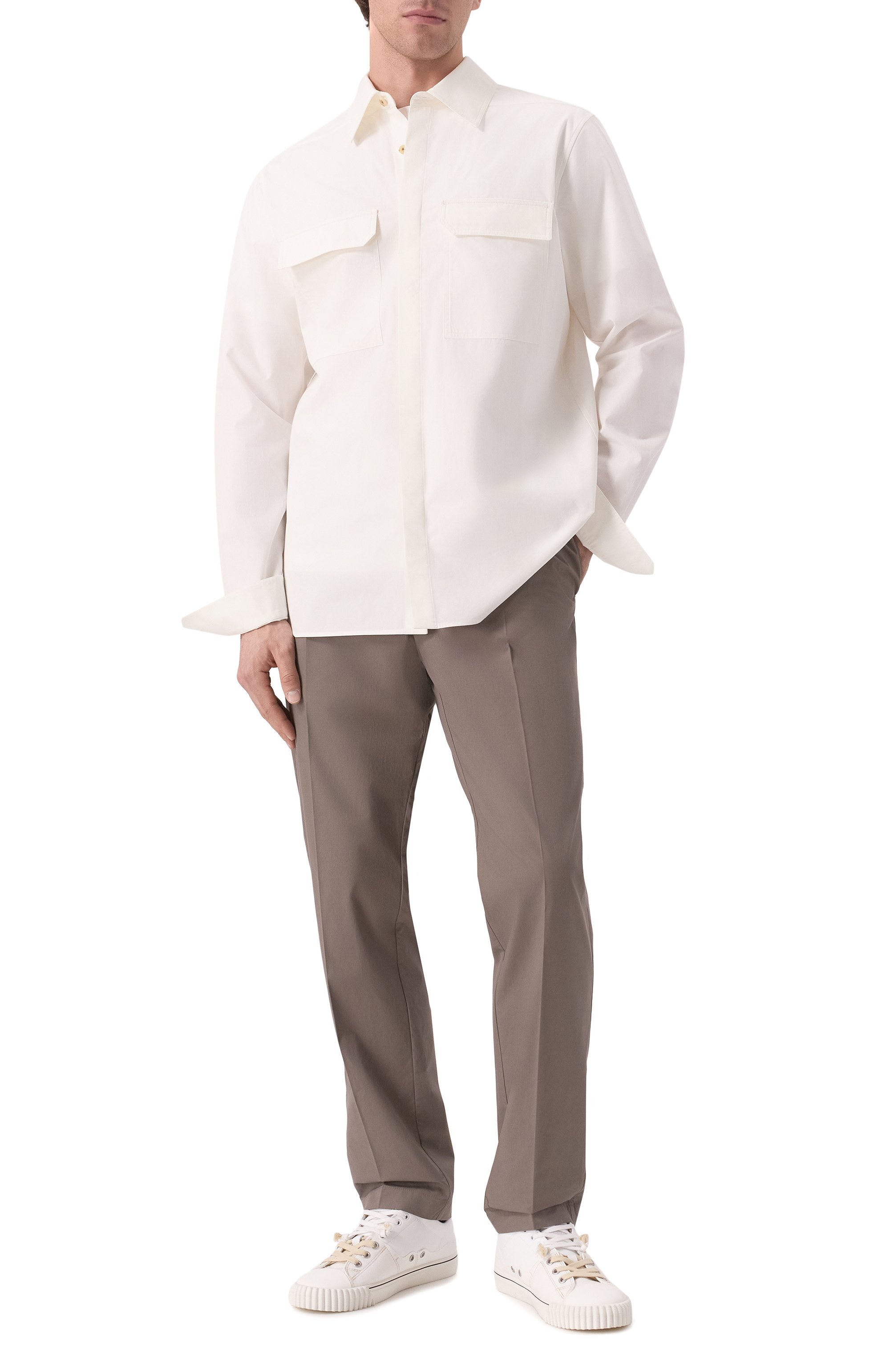 Хлопковая рубашка RICK OWENS, арт. RU01E5291/P, фото 2