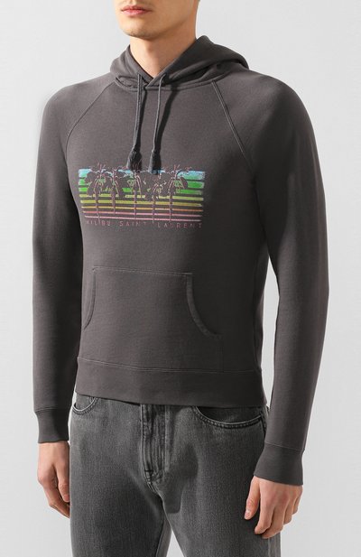 Хлопковое худи SAINT LAURENT, арт. 597199/YBQQ2, фото 3