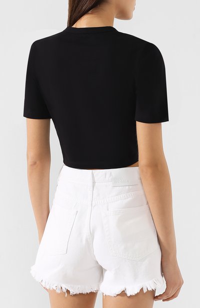 Хлопковый топ ALEXANDERWANG.T черного цвета по цене 15750 руб., арт. 4C191098, фото 4 Хлопковый топ ALEXANDERWANG.T, арт. 4C191098, фото 4