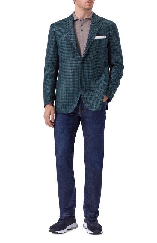 Текстильные кроссовки Kiton USSA374N0133302 Синий  USSA374N0133302 Фото 2