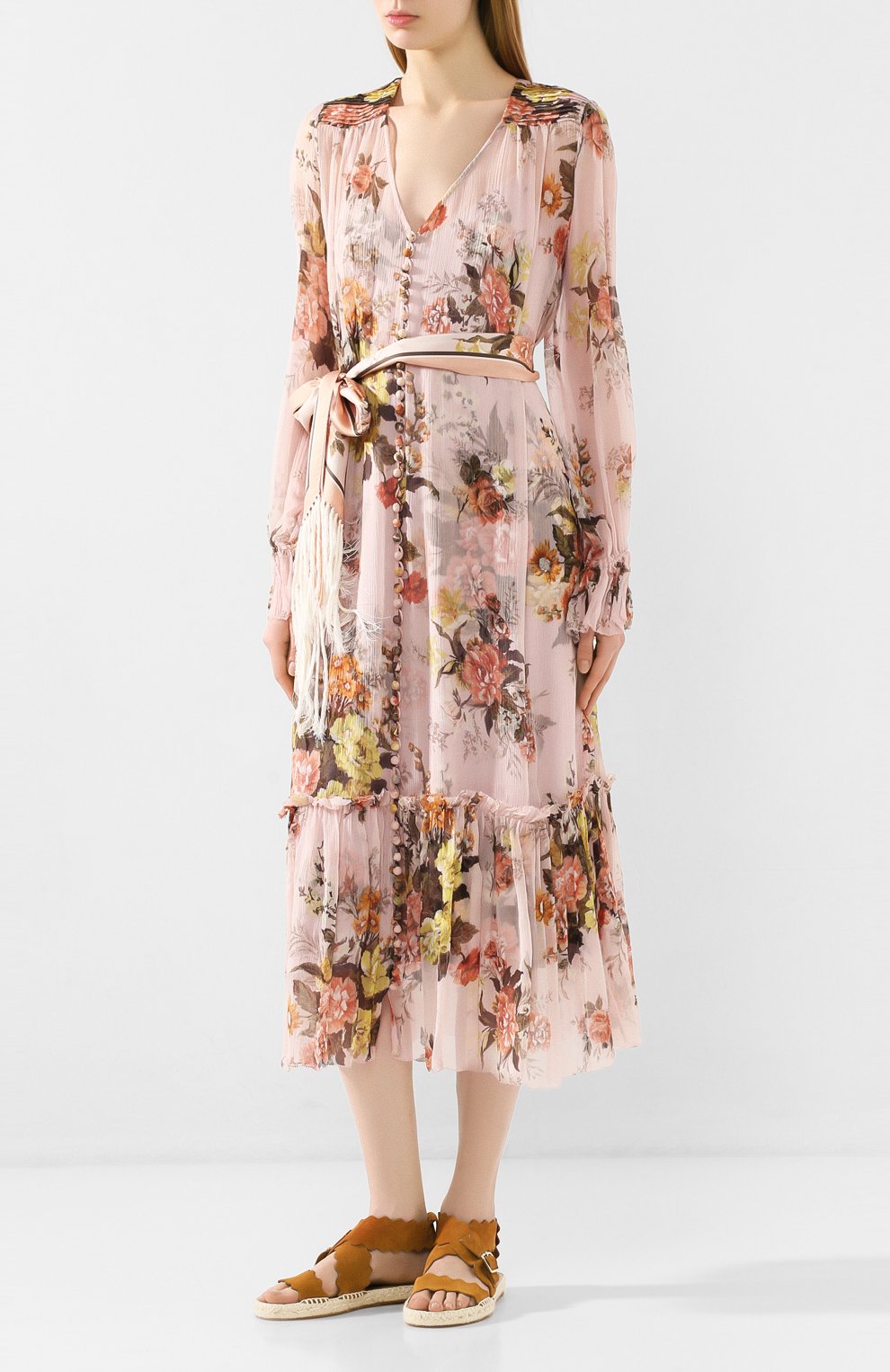 Платье с поясом ZIMMERMANN, арт. 8062DBRI, фото 3