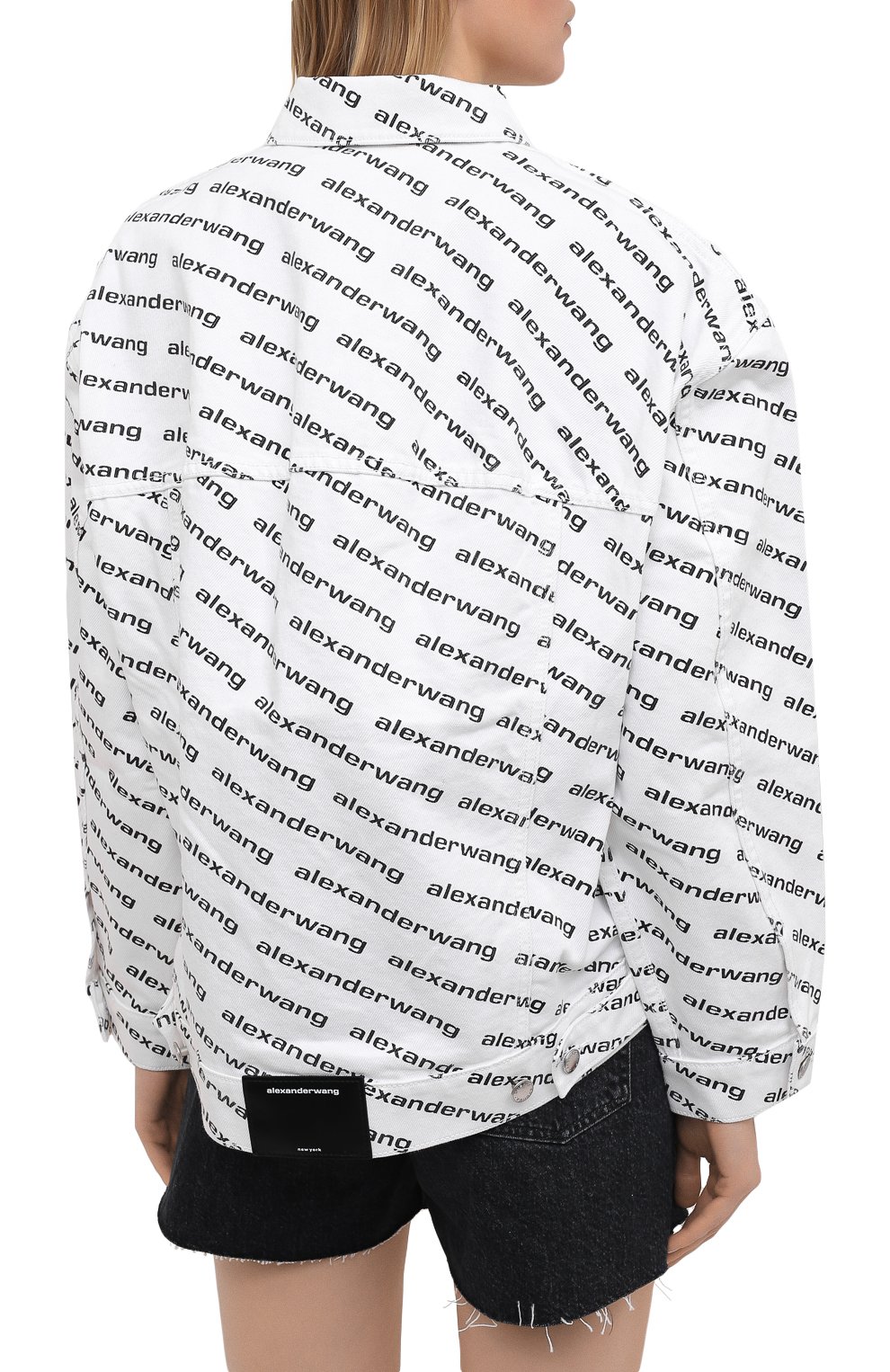Джинсовая куртка ALEXANDER WANG черно-белого цвета по цене 82650 руб., арт. 4DC1212891, фото 4 Джинсовая куртка ALEXANDER WANG, арт. 4DC1212891, фото 4