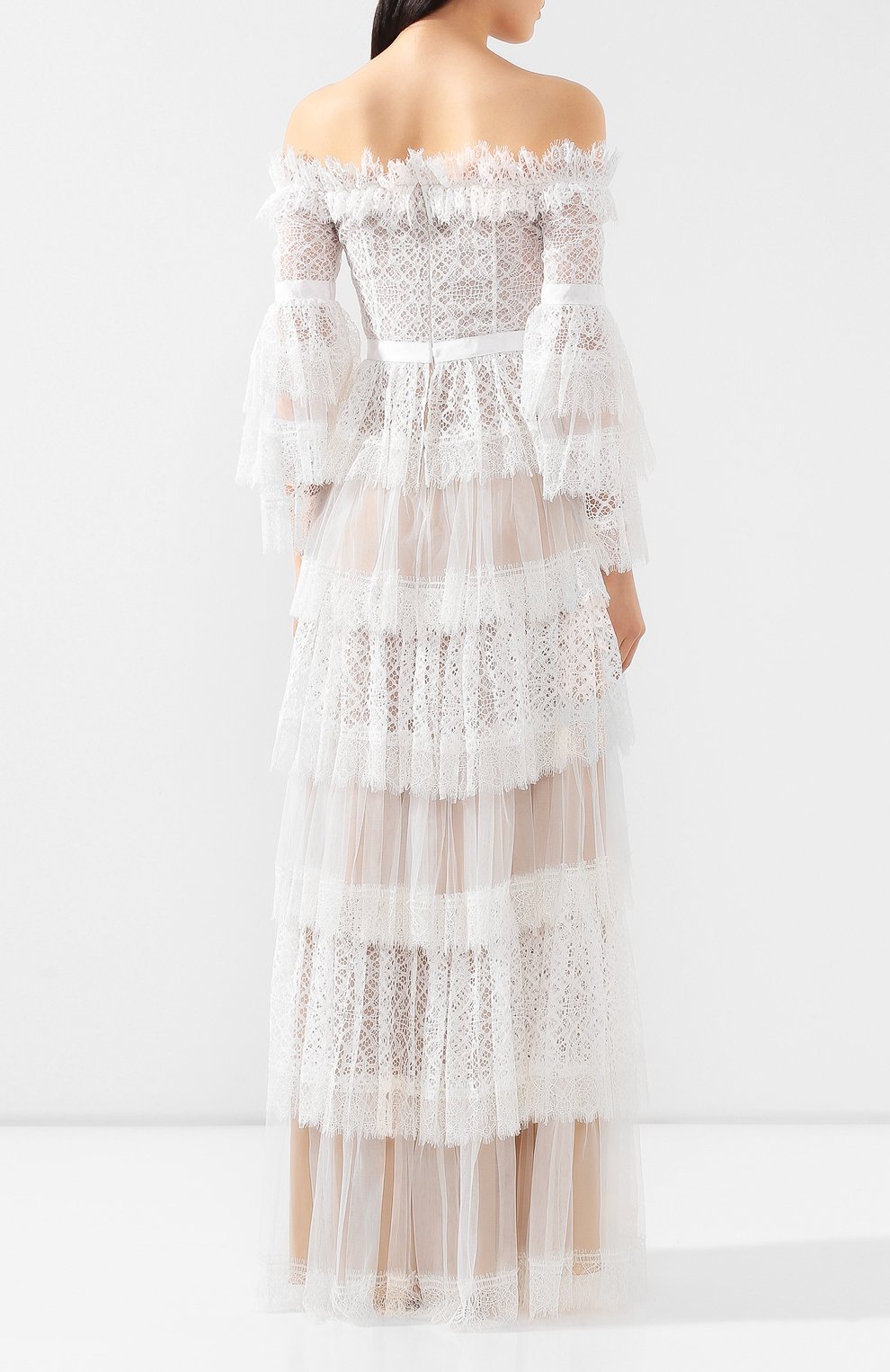 Платье-макси ZUHAIR MURAD белого цвета по цене 420000 руб., арт. DRS20027/LMIX006, фото 4 Платье-макси ZUHAIR MURAD, арт. DRS20027/LMIX006, фото 4