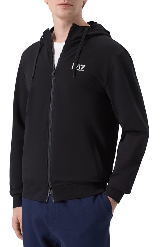 Хлопковая толстовка EA7 8NPM33/PJVRZ Чёрный  8NPM33/PJVRZ Фото 3