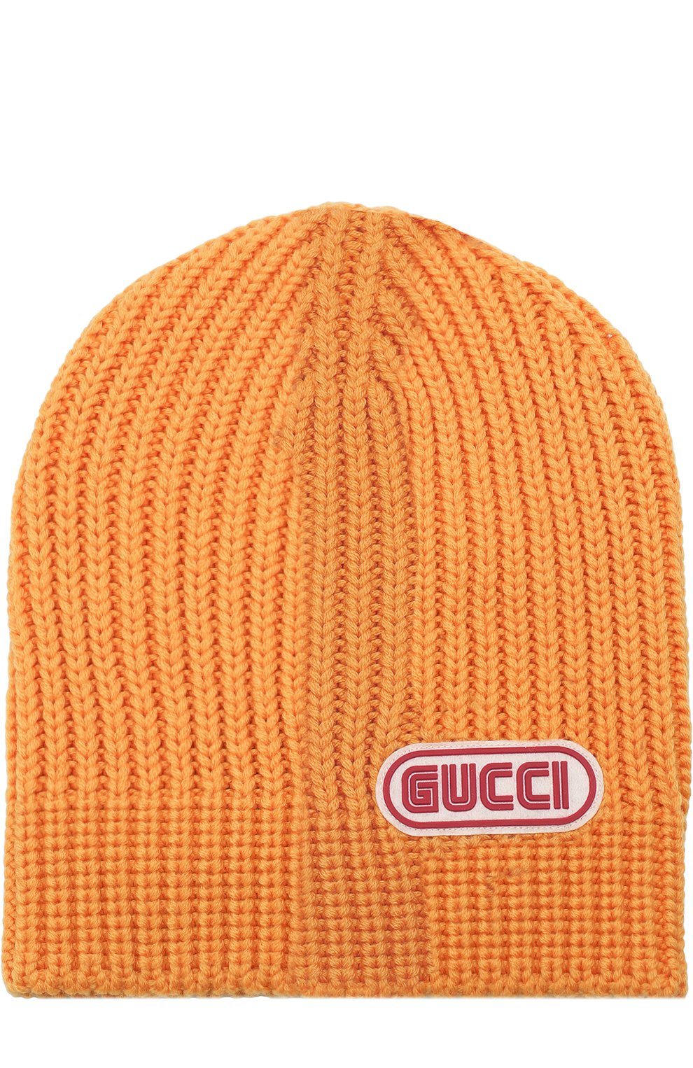 Шерстяная шапка фактурной вязки с логотипом бренда GUCCI, арт. 519750/4G206, фото 1