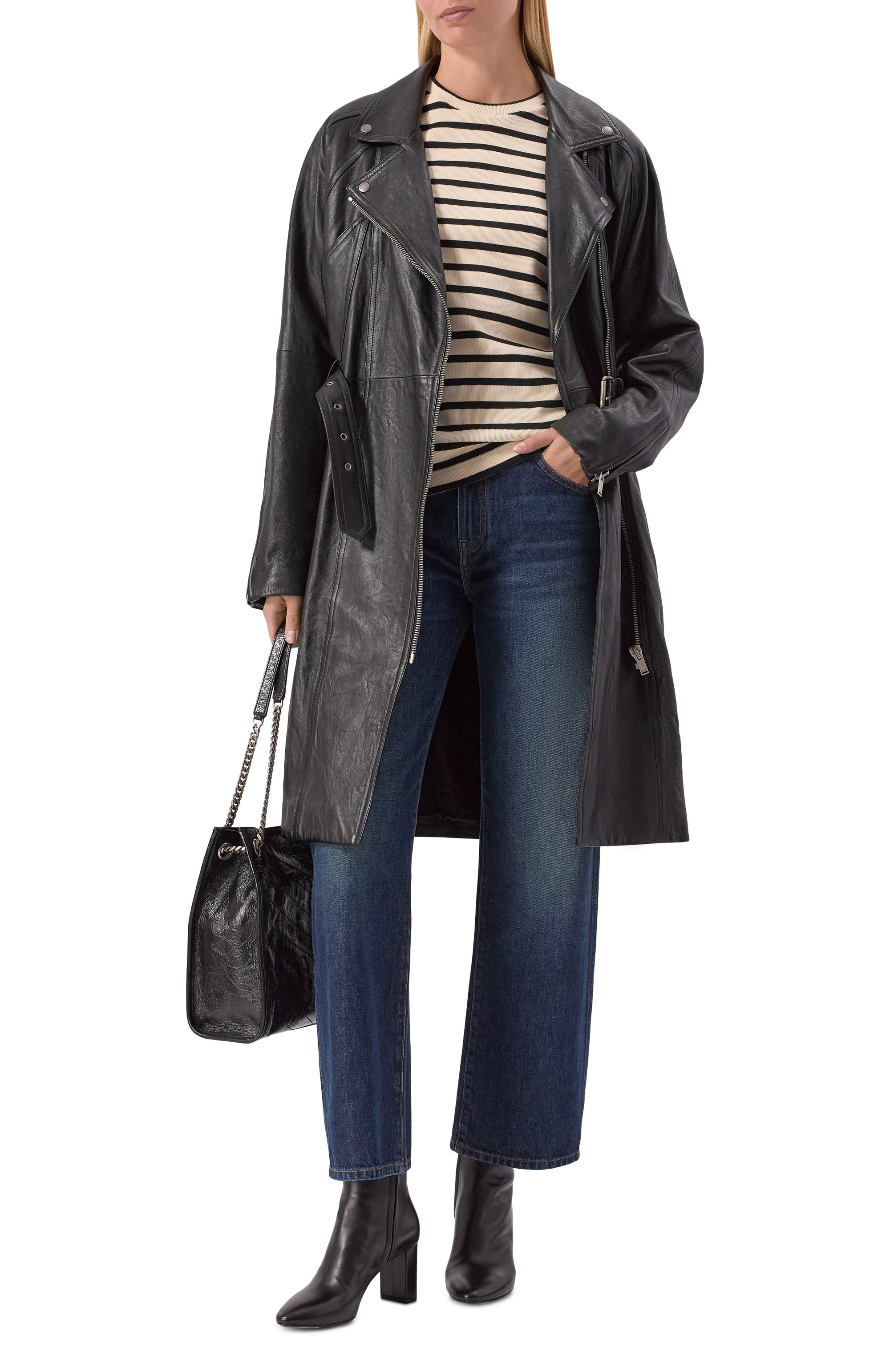 Кожаное пальто SAINT LAURENT, арт. 798778/YCNV2, фото 2