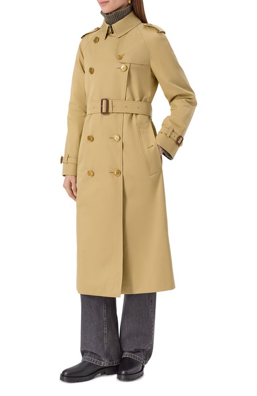 Хлопковый тренч Burberry 8111152 Бежевый  8111152 Фото 3