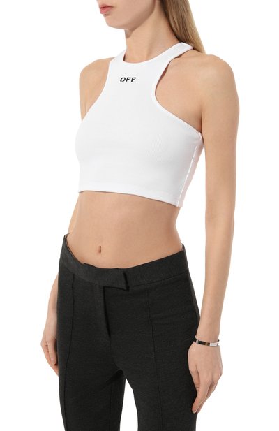 Хлопковый топ OFF-WHITE, арт. 0WAD086C99JER002, фото 3