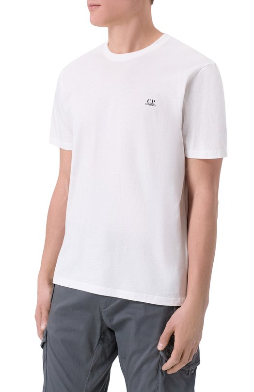 Хлопковая футболка C.P. Company RCCMTS725A/005100W Белый  RCCMTS725A/005100W Фото 3