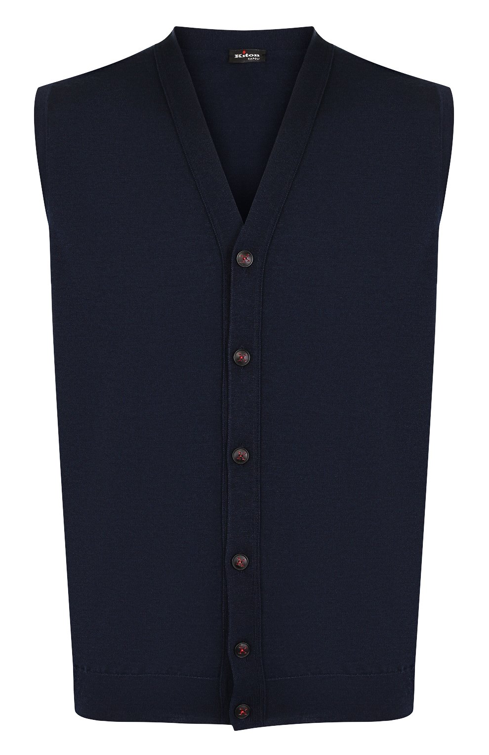 Жилет из смеси кашемира и шелка на пуговицах с v-образным воротником KITON, арт. UK07/T, фото 1