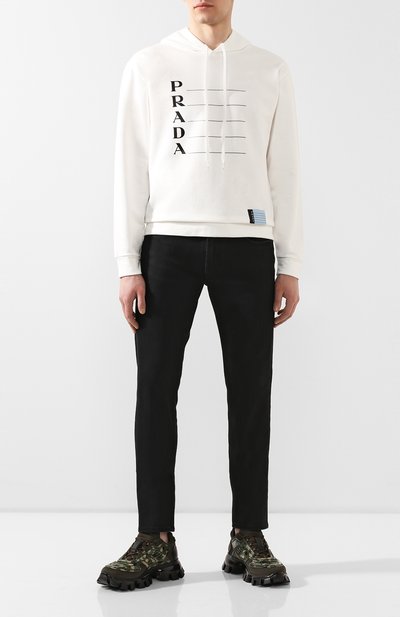 Хлопковое худи PRADA, арт. UJL035-1XO2-F0AA1-191, фото 2