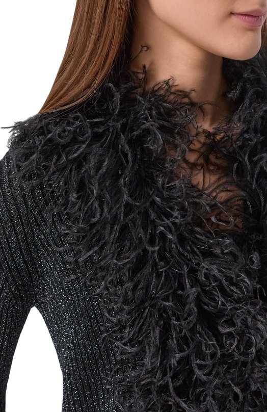 Кардиган из шерсти и вискозы Valentino 8B3KE04Y/A4B Чёрный  8B3KE04Y/A4B Фото 5