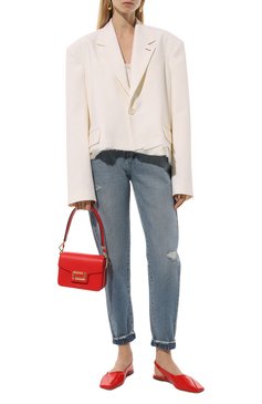 Женская сумка angele small LANCEL красного цвета, арт. A13147 | Фото 7 (Материал: Натуральная кожа; Размер: small; Ремень/цепочка: На ремешке; Материал сплава: Проставлено; Драгоценные камни: Проставлено)