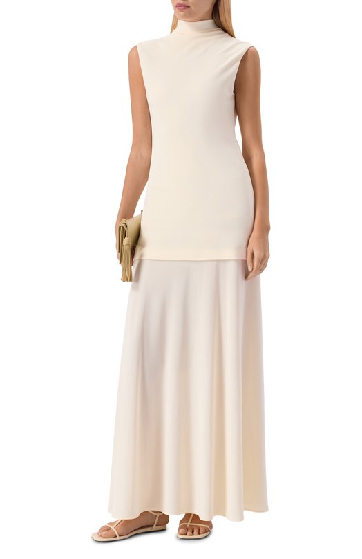 Платье из вискозы Jil Sander J04CT0107/J65016 Кремовый  J04CT0107/J65016 Фото 2
