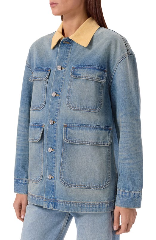 Джинсовая куртка Hayden SLVRLAKE HYDK707SM0JV/HAYDEN CH0RE JACKET Голубой  HYDK707SM0JV/HAYDEN CH0RE JACKET Фото 3