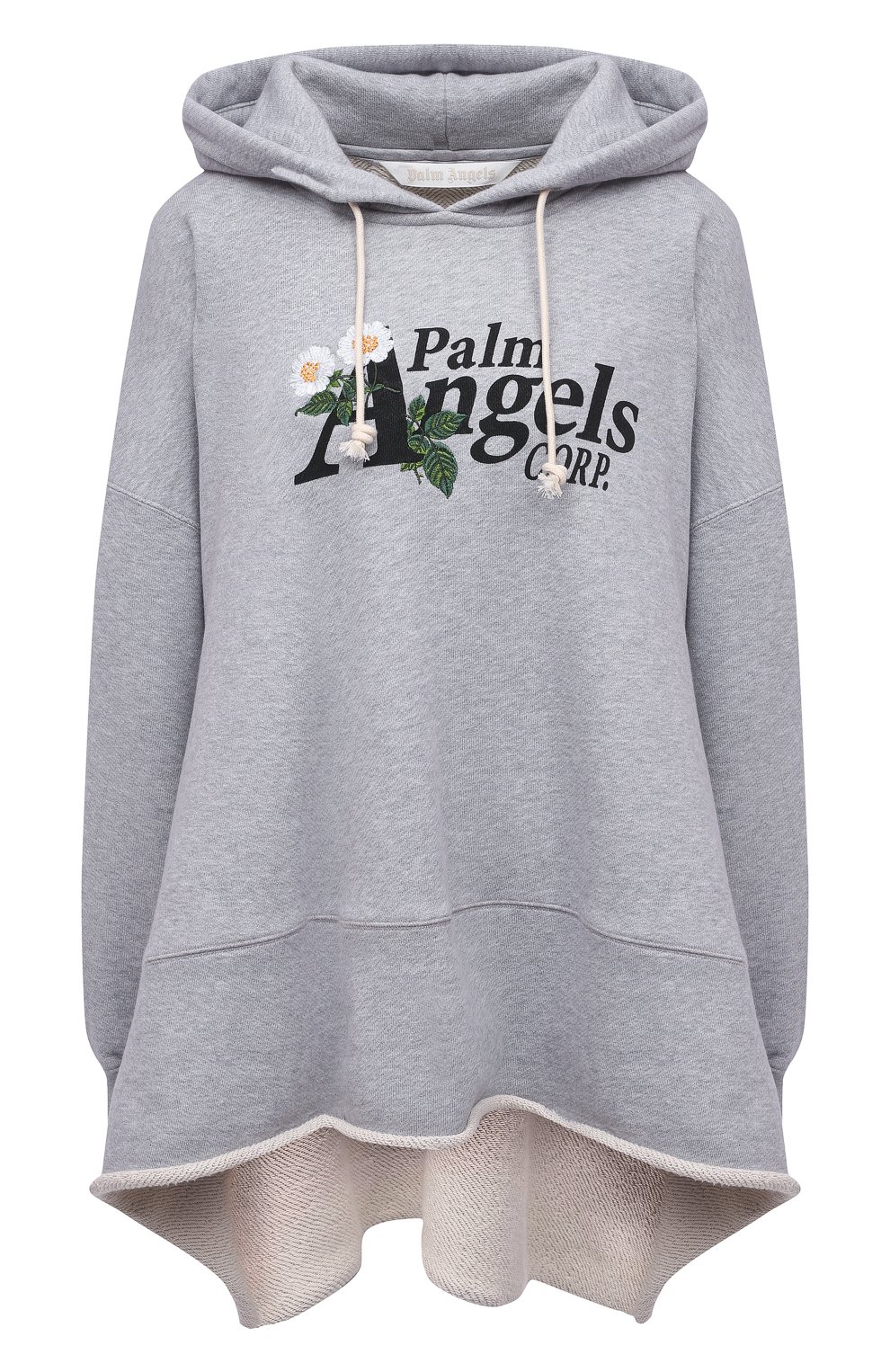Хлопковое худи PALM ANGELS серого цвета по цене 86850 руб., арт. PWBC002S21FLE0010810, фото 1 Хлопковое худи PALM ANGELS, арт. PWBC002S21FLE0010810, фото 1