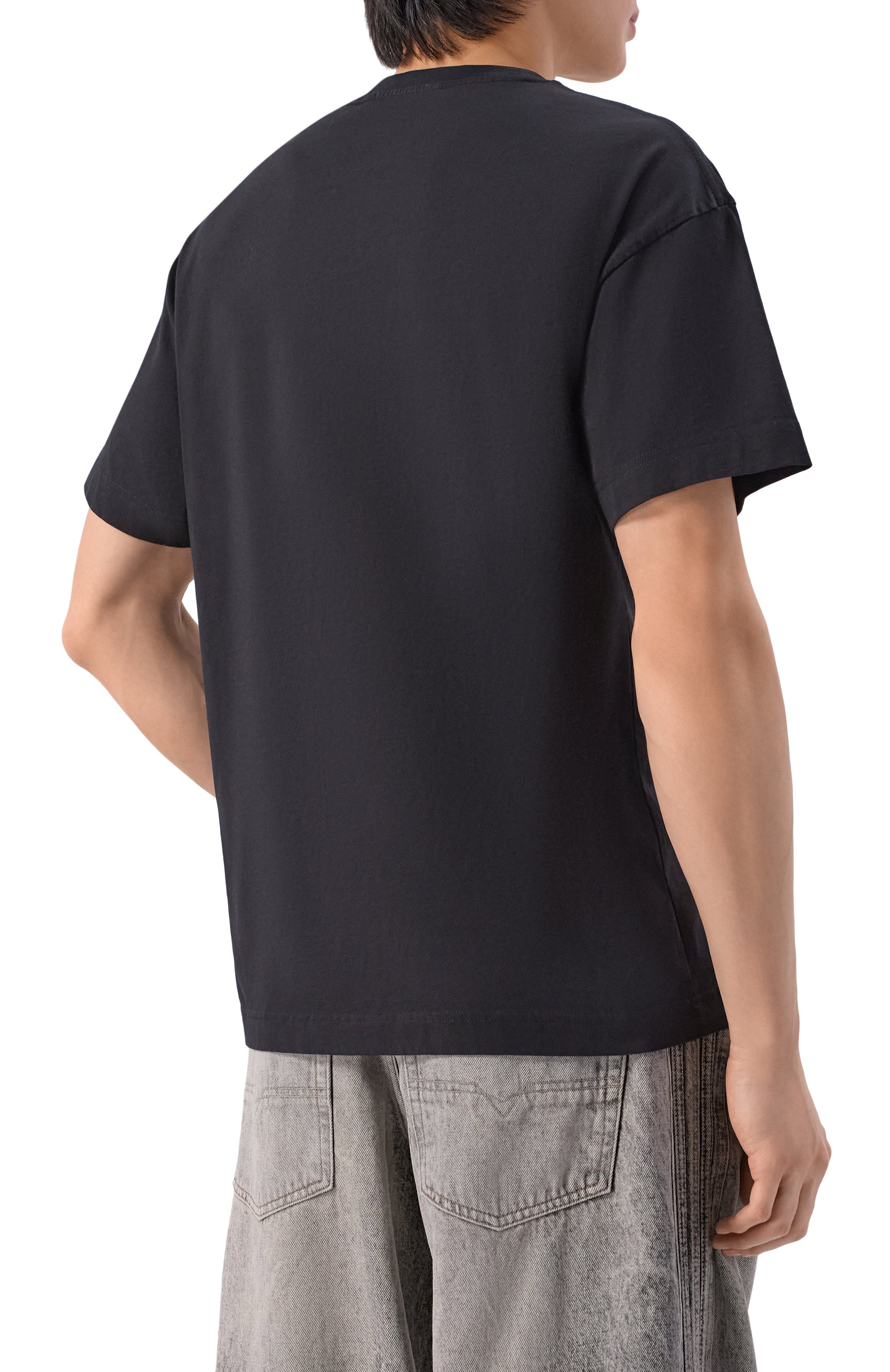 Хлопковая футболка PALM ANGELS черного цвета по цене 27600 руб., арт. PMAA109S26JER001, фото 4 Хлопковая футболка PALM ANGELS, арт. PMAA109S26JER001, фото 4