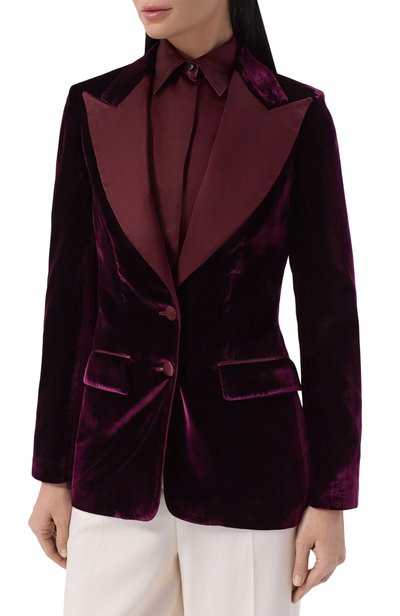 Бархатный жакет KITON бордового цвета по цене 598500 руб., арт. D62519K0929G, фото 3 Бархатный жакет KITON, арт. D62519K0929G, фото 3