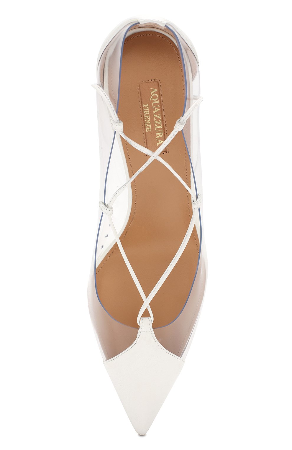 Комбинированные туфли magic pump  AQUAZZURA, арт. MAGMIDP0-NPV-FFF, фото 5