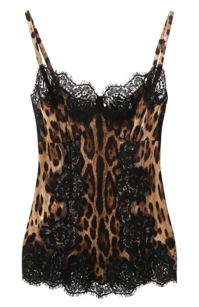 Женский топ из шелка и хлопка DOLCE & GABBANA, арт. F72K9T/FSAXY