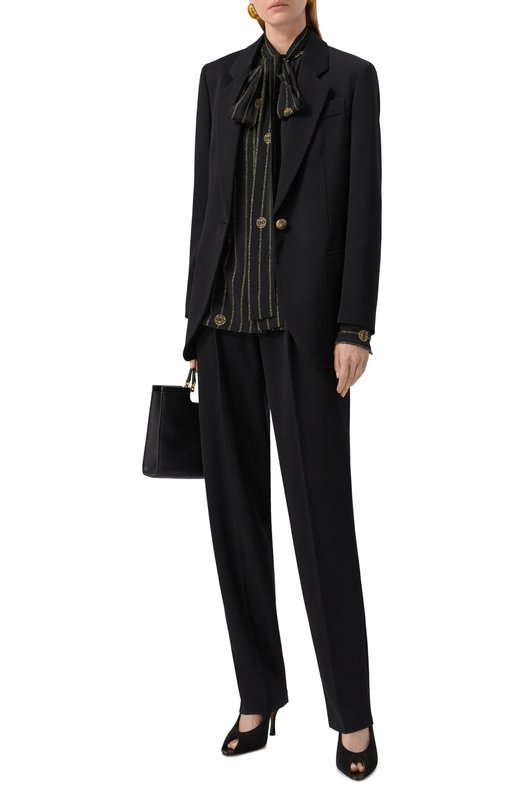 Шерстяные брюки Giorgio Armani GW001569/TE10936 Чёрный  GW001569/TE10936 Фото 2