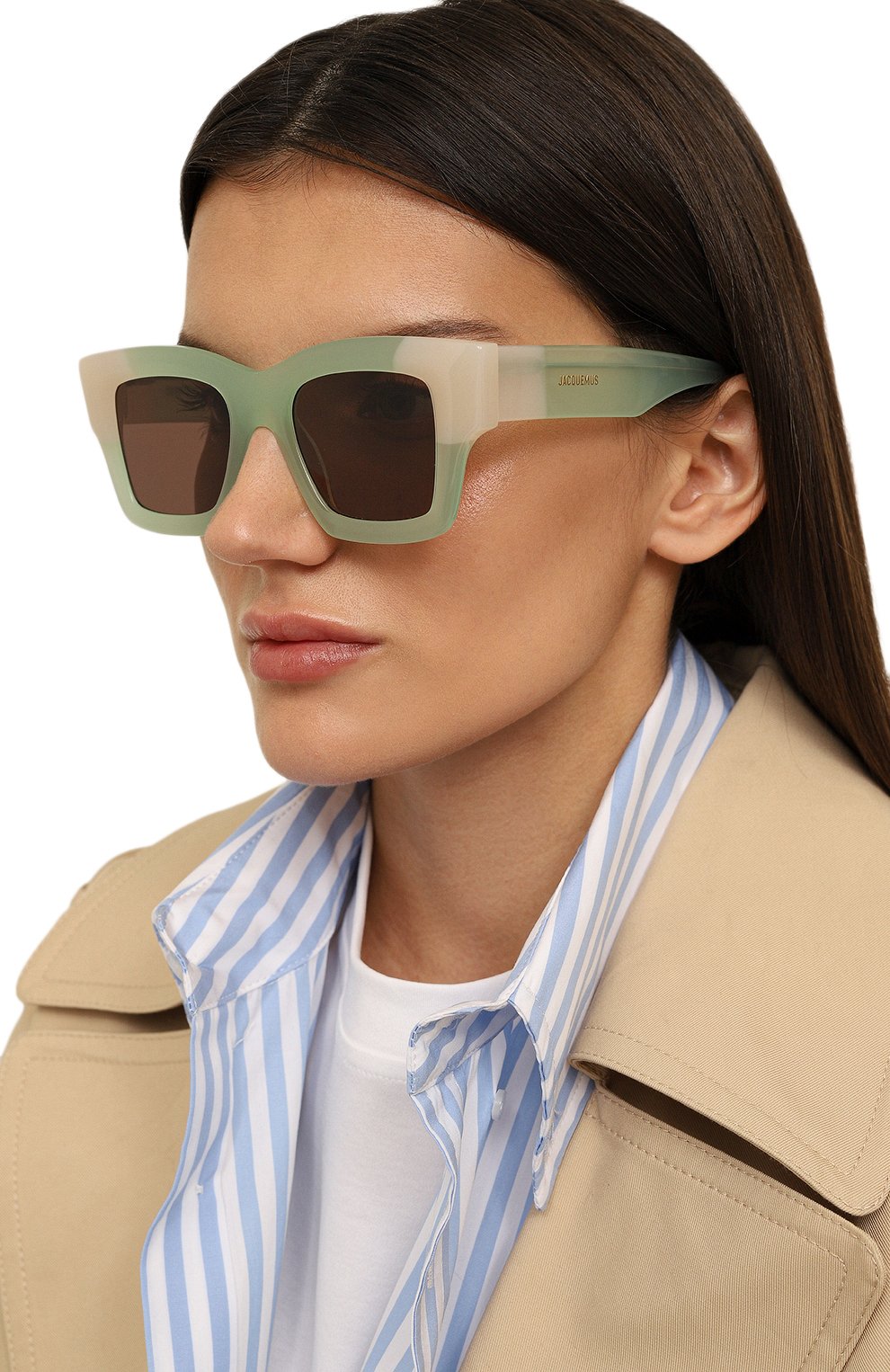 Солнцезащитные очки JACQUEMUS, арт. LES LUNETTES BACI LIGHT GREEN, фото 2