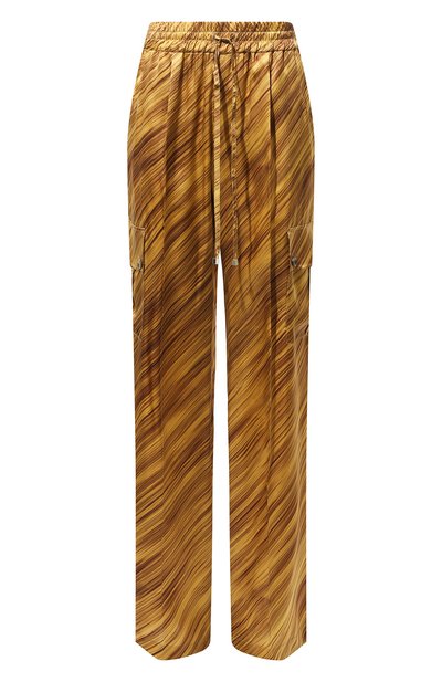 Женские шелковые брюки-карго KITON, арт. D57114K0978C