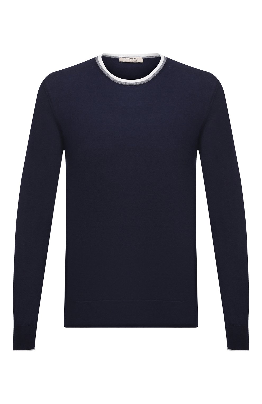Джемпер из хлопка и кашемира FIORONI темно-синего цвета по цене 61950 руб., арт. MK22609A3, фото 1 Джемпер из хлопка и кашемира FIORONI, арт. MK22609A3, фото 1