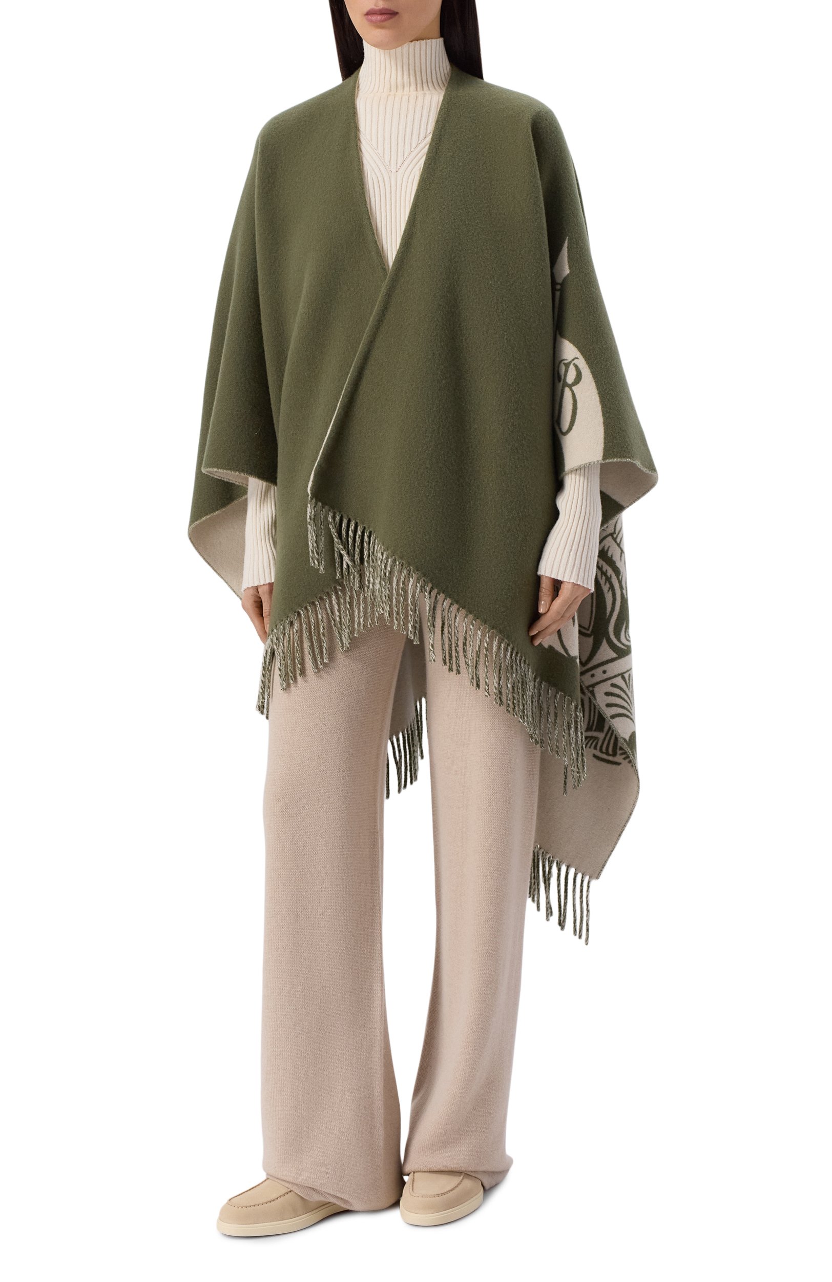 Накидка из шерсти и кашемира BURBERRY, арт. 8130428, фото 2