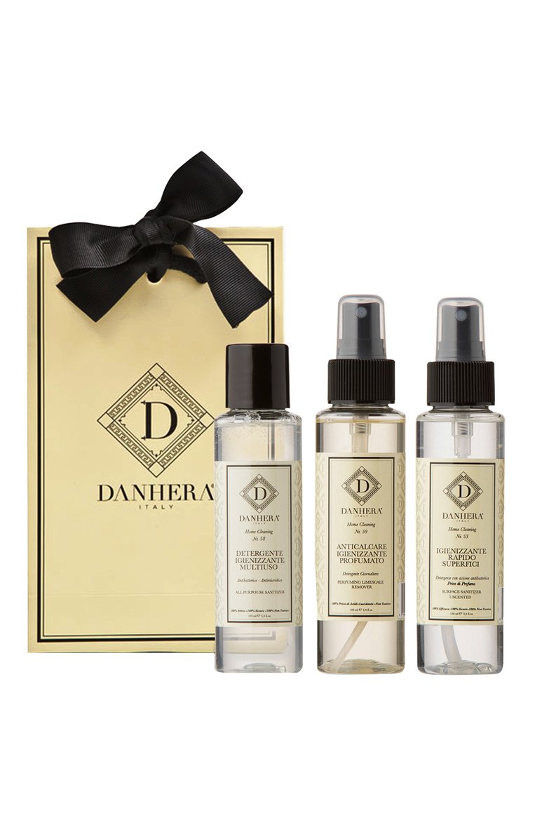 Дорожный набор для очищения поверхностей (3x100ml) DANHERA ITALY бесцветного цвета, арт. DANHTRAVELCLEAN | Фото 1 (Региональные ограничения белый список (Axapta Mercury): Не проставлено; Нос: Не проставлено)